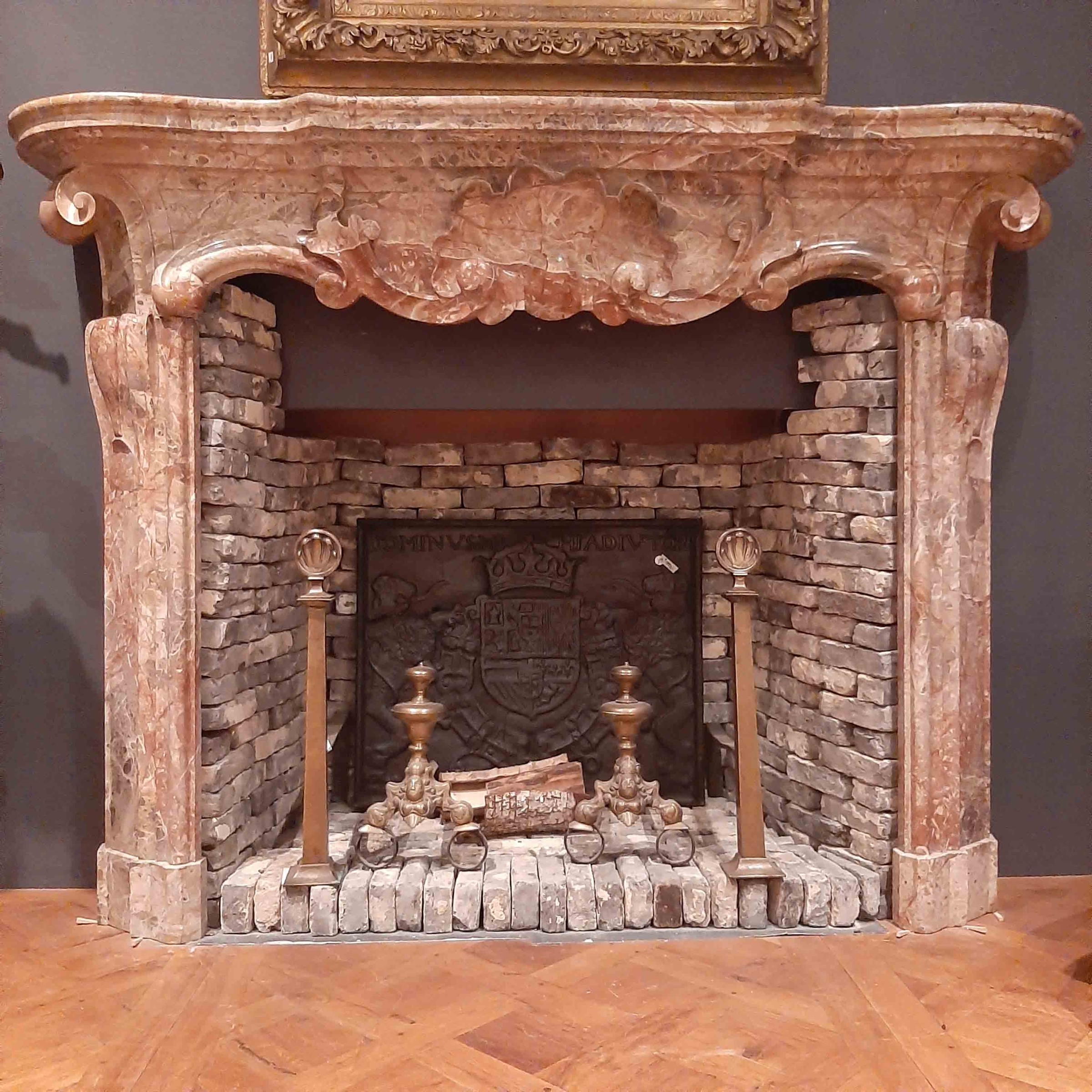 18th Century Italian Baroque Fireplace Image