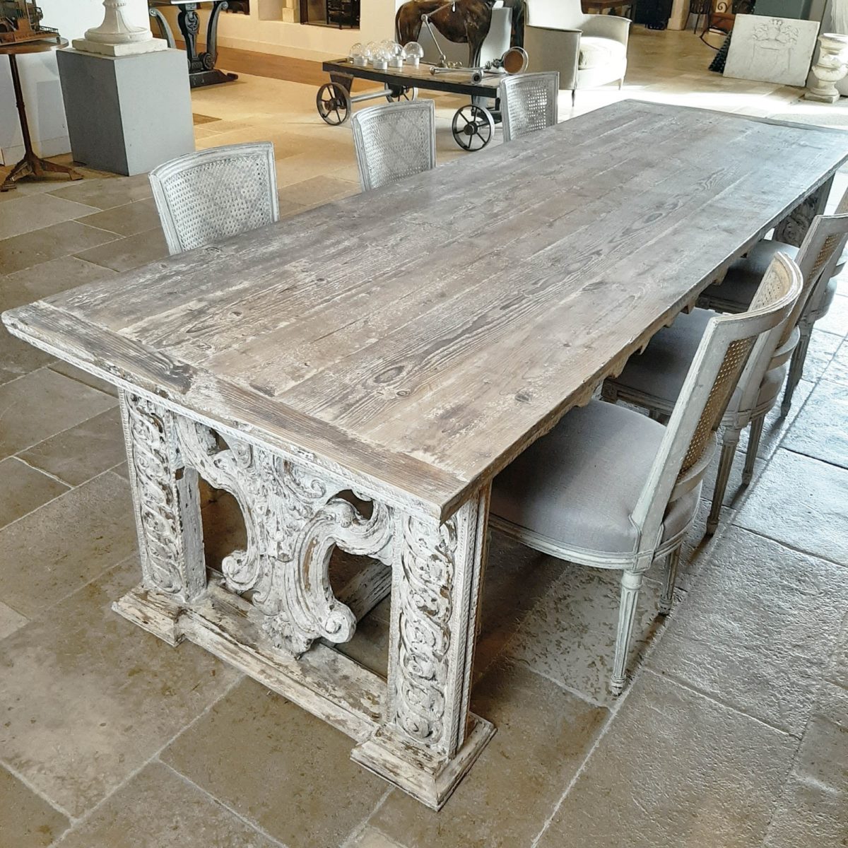 Großer Esstisch aus antikem Holz - Piet Jonker